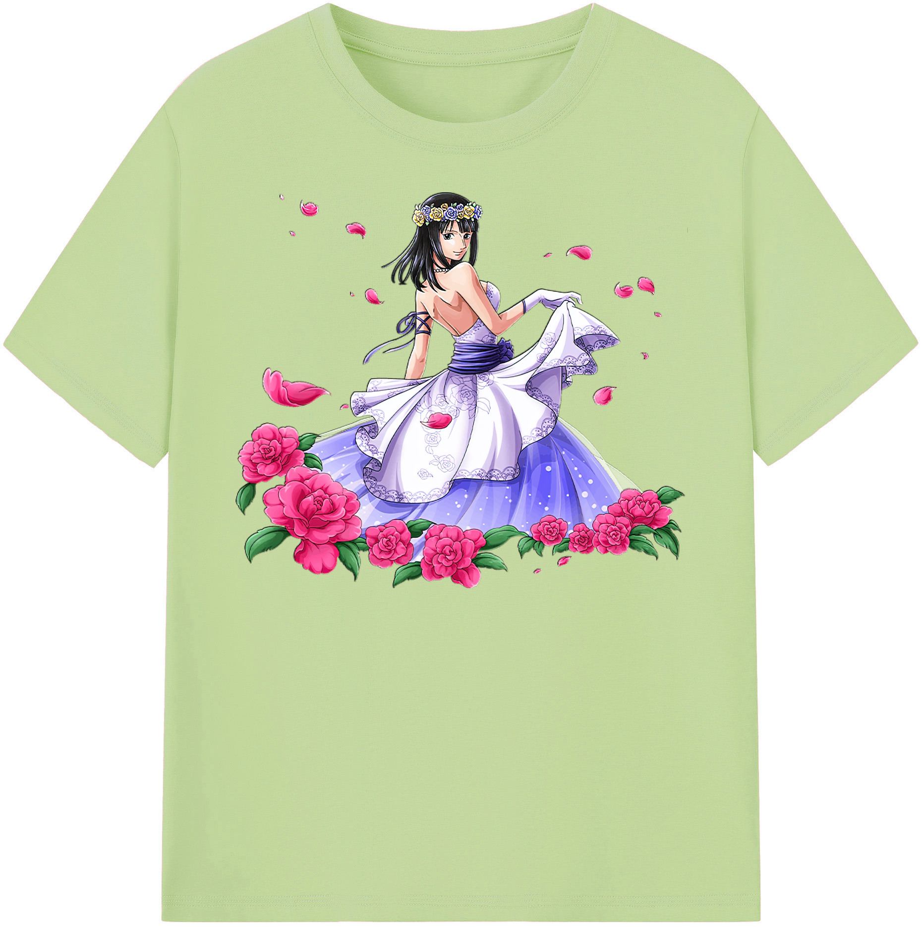 ワンピース ニコ・ロビン ONE PIECE Nico Robin 綿100％半袖Tシャツ（フロントプリント）